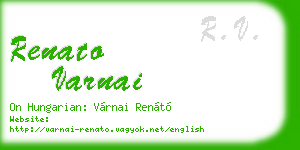 renato varnai business card